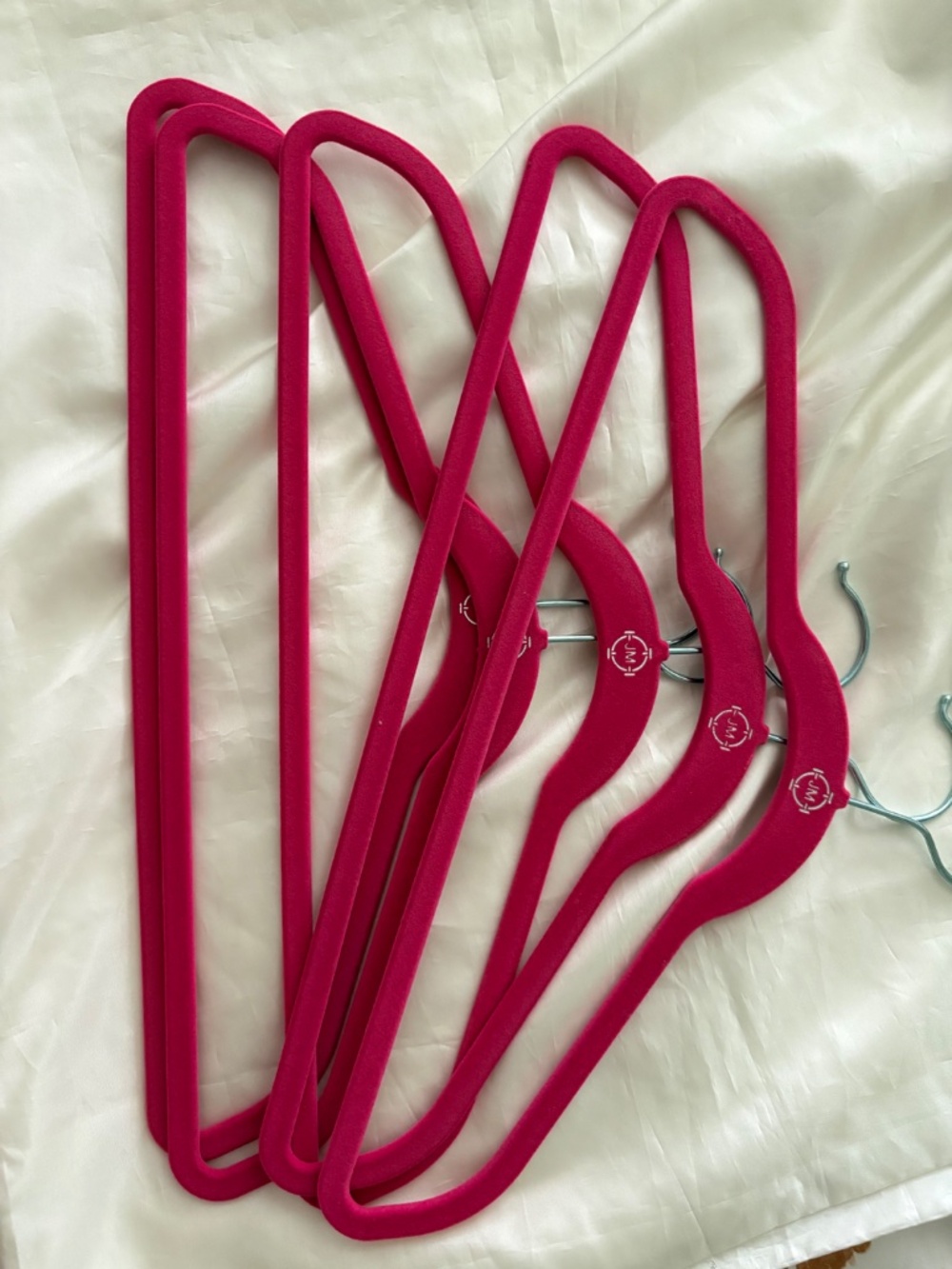 Joy Mangano Huggable Pant Hangers 5 Hot Pink